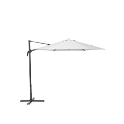 Parasol déporté NATERIAL Avea blanc hexagonal, L.289 x l.289 cm