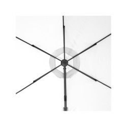 Parasol déporté NATERIAL Avea blanc hexagonal, L.289 x l.289 cm