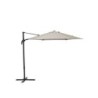 Parasol déporté NATERIAL Avea taupe hexagonal, L.289 x l.289 cm