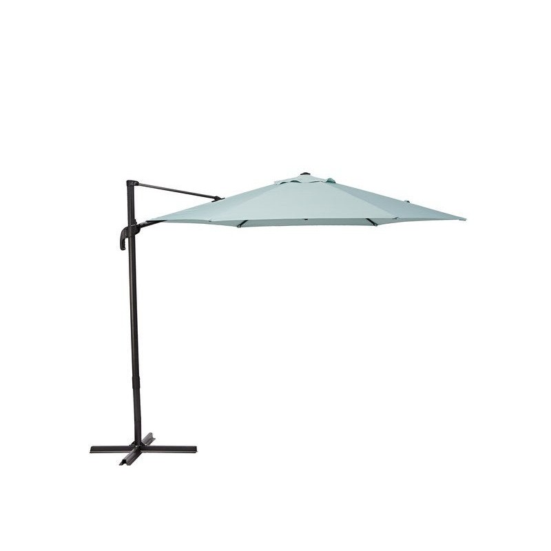 Parasol déporté NATERIAL Avea bleu hexagonal, L.289 x l.289 cm