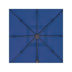 Parasol déporté NATERIAL Aura bleu carré, L.286 x l.286 cm