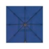 Parasol déporté NATERIAL Aura bleu carré, L.286 x l.286 cm