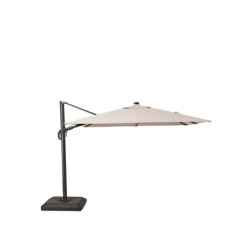 Parasol déporté NATERIAL Sonora taupe carré, L.288 x l.288 cm