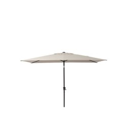 Parasol pied central NATERIAL Avea taupe rectangulaire, L.300 x l.200 cm