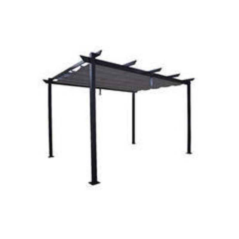 Pergola autoportante Omega, aluminium gris anthracite 2.85X4 m