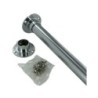 Kit barre de penderie extensible et supports diam. 30 x 15 mm ovale chromé 0.9 m