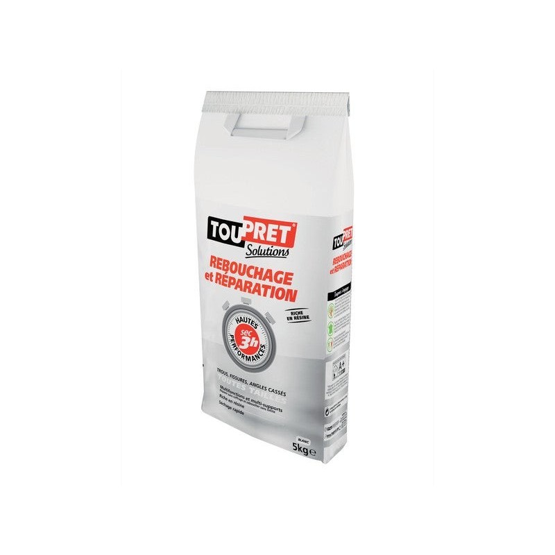 Enduit De Rebouchage Toupret Haute Performance 5Kg En Poudre Pour Mur Et Plafond