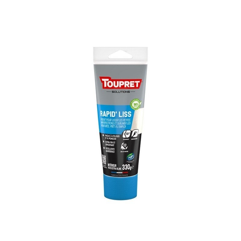 Enduit De Lissage Toupret Rapid Liss 0.33 Kg En Pâte, Pour Mur / Plafond Intérie