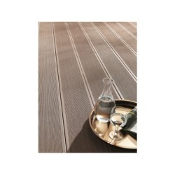 Lame de terrasse premium 3000x180x21mm composite brun fonce