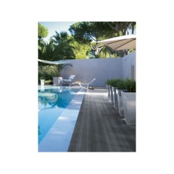 Lame de terrasse premium 3000x180x21mm composite gris anthracite