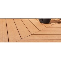 Lame de terrasse premium 3000x150x21mm veinee composite brun clair