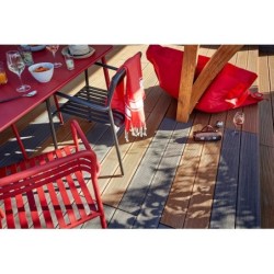 Lame de terrasse luxia 2400x145x2mm composite teck