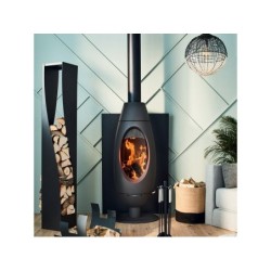 Poêle à bûche Ove, INVICTA, 10 kW noir