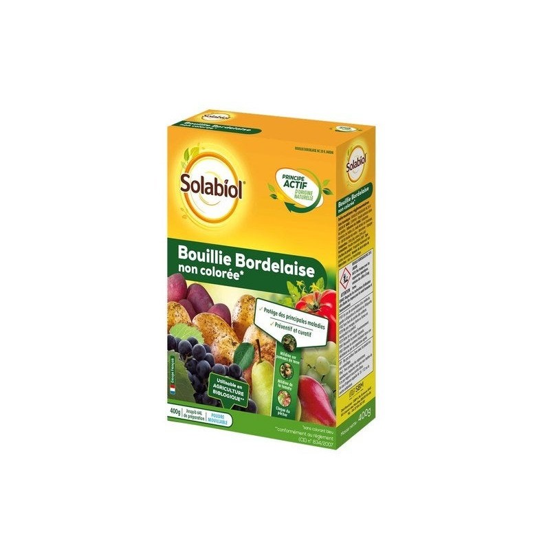 Bouillie bordelaise SOLABIOL, pour arbres fruitiers et légumes, 400G