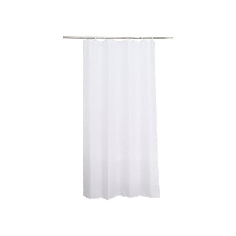 Rideau de douche en textile white n° 0 L.120 x H.200 cm, HAPPY SENSEA