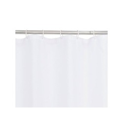 Rideau de douche en textile white n° 0 L.120 x H.200 cm, HAPPY SENSEA