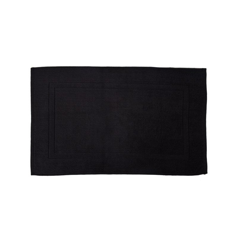 Tapis de bain L. 50 x L. 80 cm noir, TERRY SENSEA