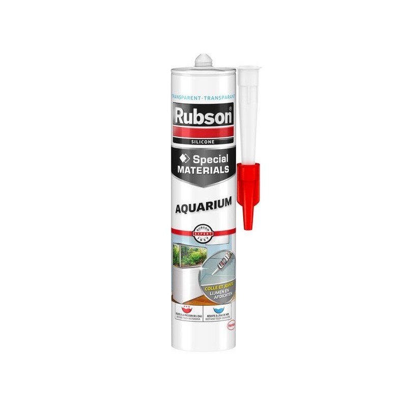 Mastic étanchéite aquarium RUBSON transparent cartouche 280ml