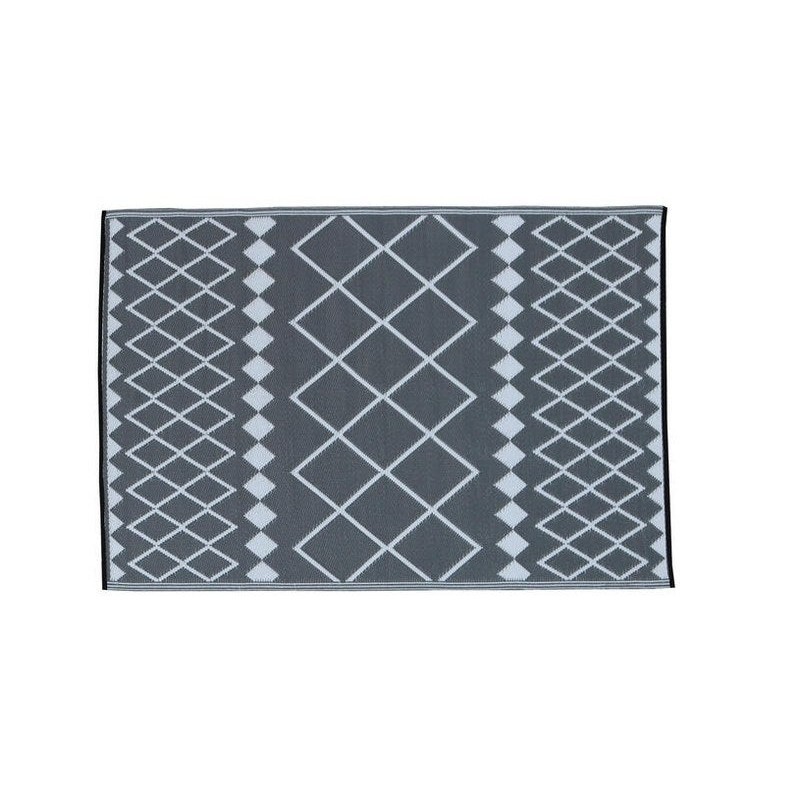 Tapis extérieur gris rectangulaire, l.160 x L.230 cm Cadix