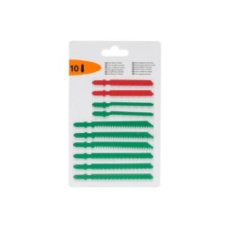 Lot De 10 Lames En T Pour Bois Et Métaux Coupe Droite 1.5-30 Mm