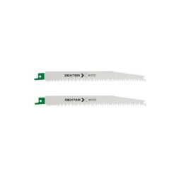 Lot De 2 Lames Bois Coupe Droite 150 Mm Dexter Pour Scie Sabre