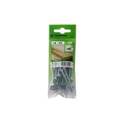 Lot De 20 Vis Acier Tête Fraisée Standers, Diam.4 Mm X L.45 Mm