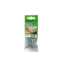 Lot De 25 Vis Acier Tête Fraisée Standers, Diam.5 Mm X L.20 Mm