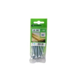 Lot De 10 Vis Acier Tête Fraisée Standers, Diam.5 Mm X L.50 Mm