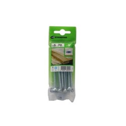 Lot De 8 Vis Acier Tête Fraisée Standers, Diam.5 Mm X L.70 Mm