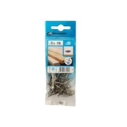 Lot De 35 Vis Inox Tête Fraisée Standers, Diam.3.5 Mm X L.16 Mm