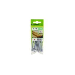 Lot De 12 Vis Acier Tête Ronde Standers, Diam.5 Mm X L.40 Mm