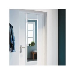 Miroir rectangulaire de porte blanc, l.30 x H.120 cm