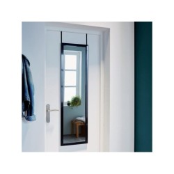 Miroir rectangulaire De porte noir INSPIRE, l.30 x H.120 cm