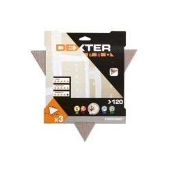 Lot De 3 Triangles Abrasifs Dexter Pro, 285 Mm, Grains 120