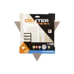 Abrasif Triangle Platre D290 Grain 180 Lot De 3 Dexter Pro