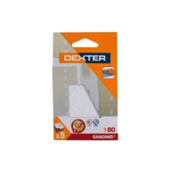 Abrasif plâtre 100x70 grain 80 DEXTER 5 pc