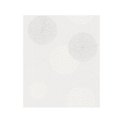 Papier Peint Intissé Spot Bulles Blanc