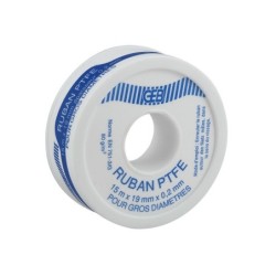 Ruban téflon, GEB, Ep. 0.2 x L.19 mm x L.15 m