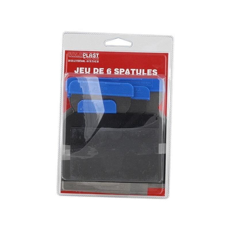 Lot de 6 spatules pour mastic SOLOPLAST