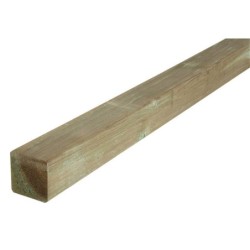 Poteau Bois Naturel Classe 4, H.240X L.7 X P.7 Cm