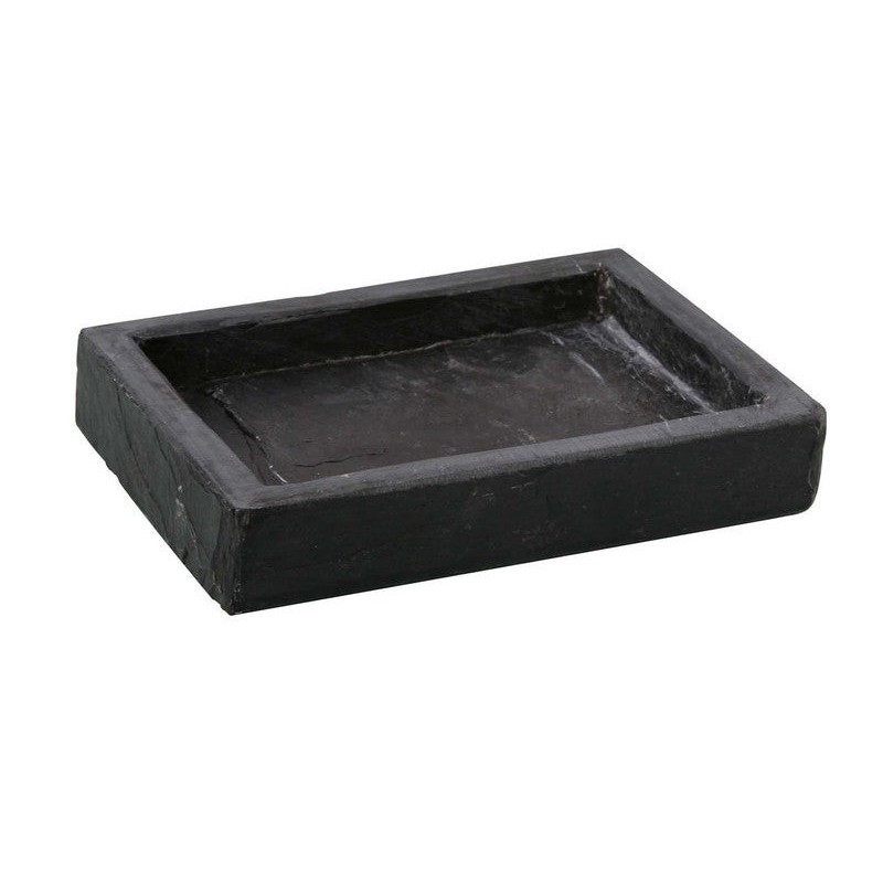 Porte-savon pierre Stone, noir SENSEA