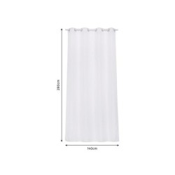 Voilage tamisant, Polyone blanc l. 140 x H.280 cm