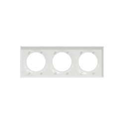 Plaque triple Odace Styl, SCHNEIDER ELECTRIC, blanc