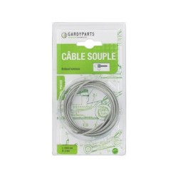 Câble Universel Souple 19 Fils À Embout Tonneau. L Totale: 2500Mm, Ø: Ext: 2Mm