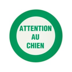 Disque Attention Au Chien En Plastique