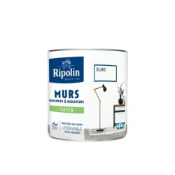 Peinture Mur, Boiserie, Radiateur Ripolin Blanc Satiné 0.5 L