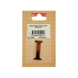 Lettre I En Plastique Plastifié H.4 X L.0.3 Cm