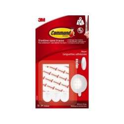 Lot de 10 languettes adhésives standard COMMAND, blanc