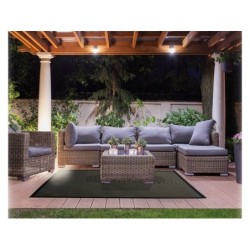 Tapis extérieur gris rectangulaire, l.120 x L.180 cm Outdoor