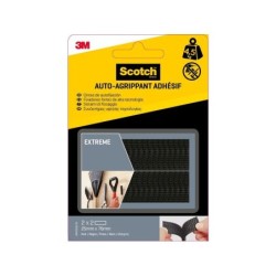 4 bandes auto-agrippantes noir intérieur SCOTCH L.7.6 x l.25.0 mm